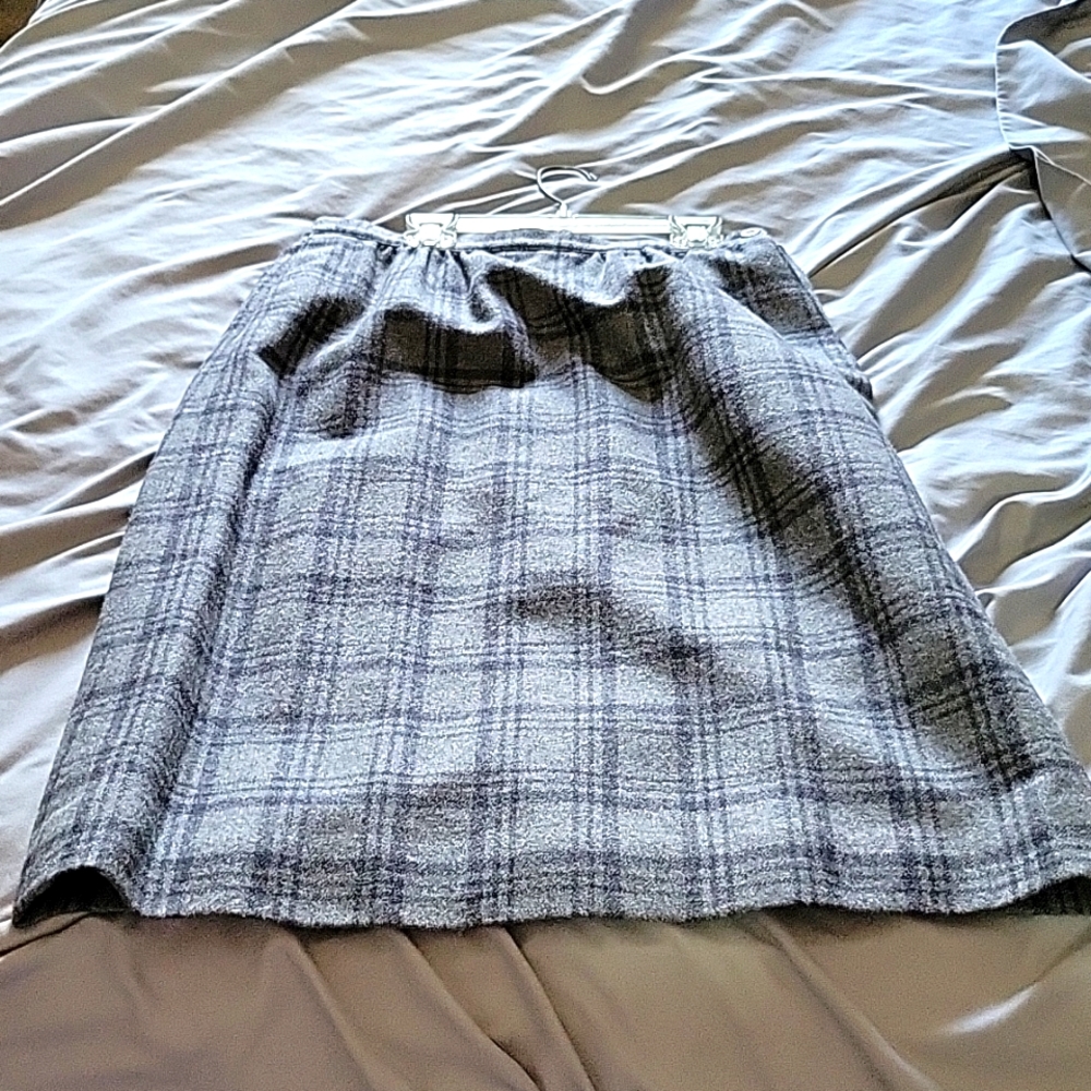Vintage Pendleton Plaid Wool Pencil Skirt